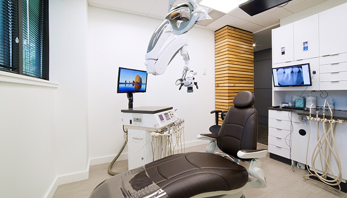 Modern dental exam room.